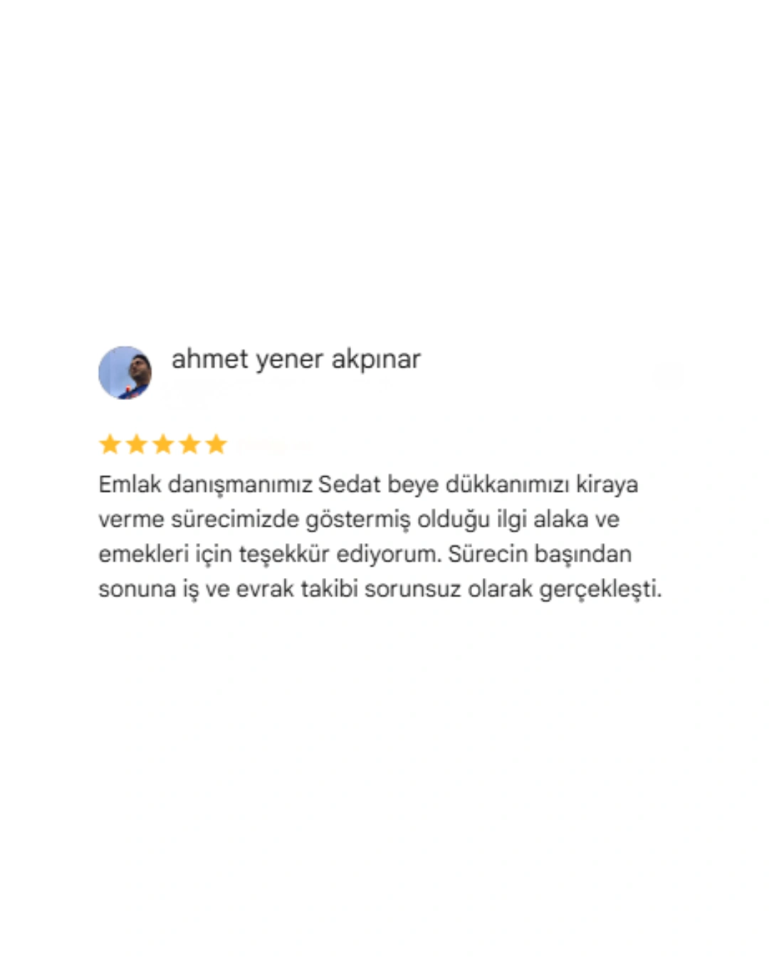 REBOSS Gayrimenkul Google Yorumları