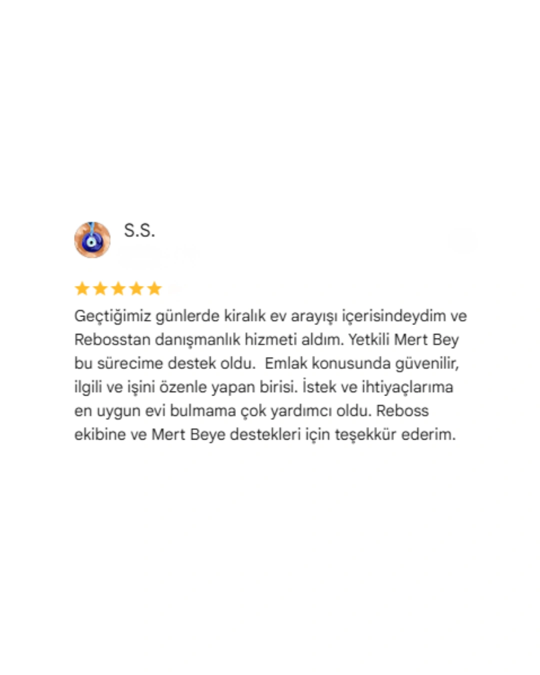 REBOSS Gayrimenkul Google Yorumları