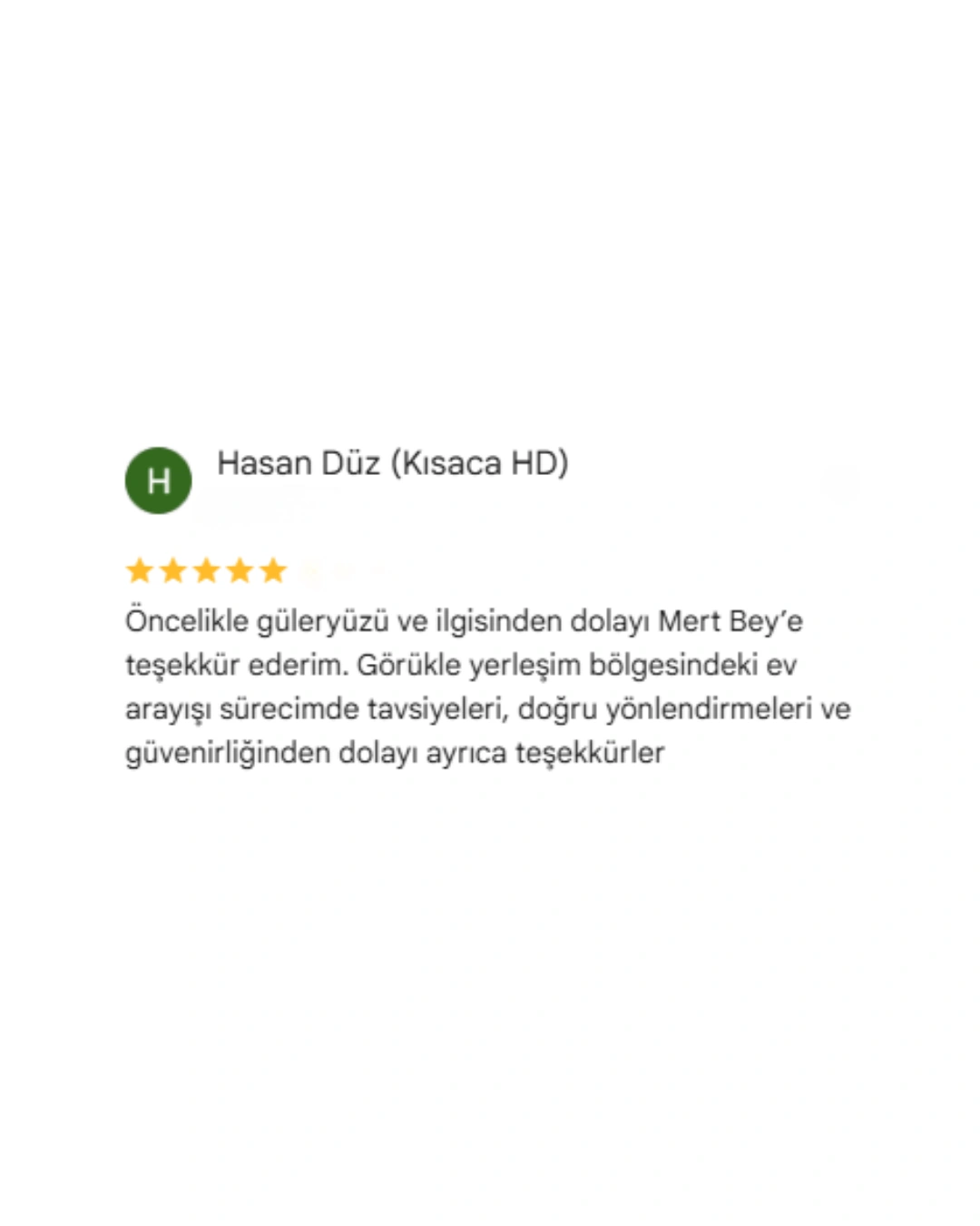 REBOSS Gayrimenkul Google Yorumları