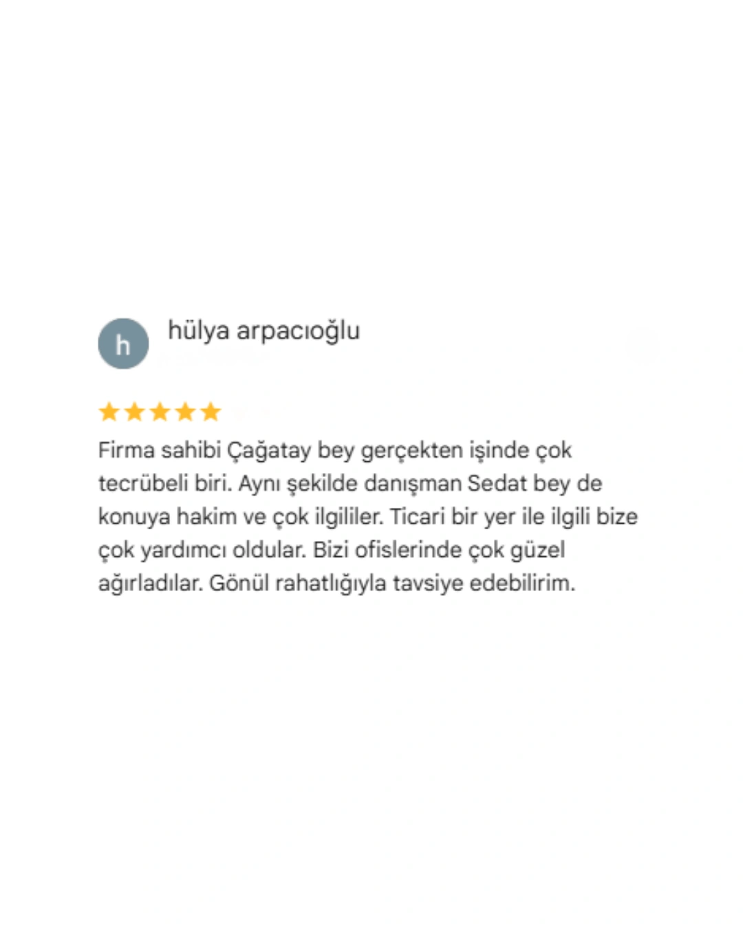 REBOSS Gayrimenkul Google Yorumları